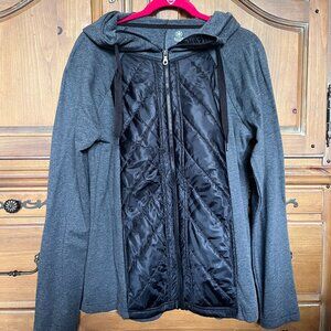 GAIAM Grey Leather Athletic Hoodie